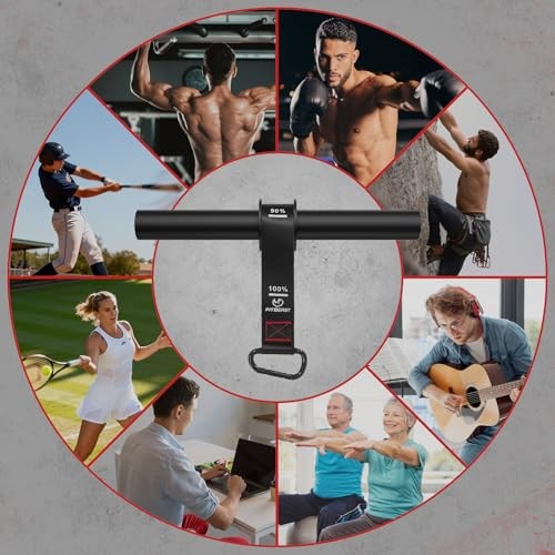Wrist Roller Forearm Trainer, Adjustable Strap Forearm Blaster for Grip Black