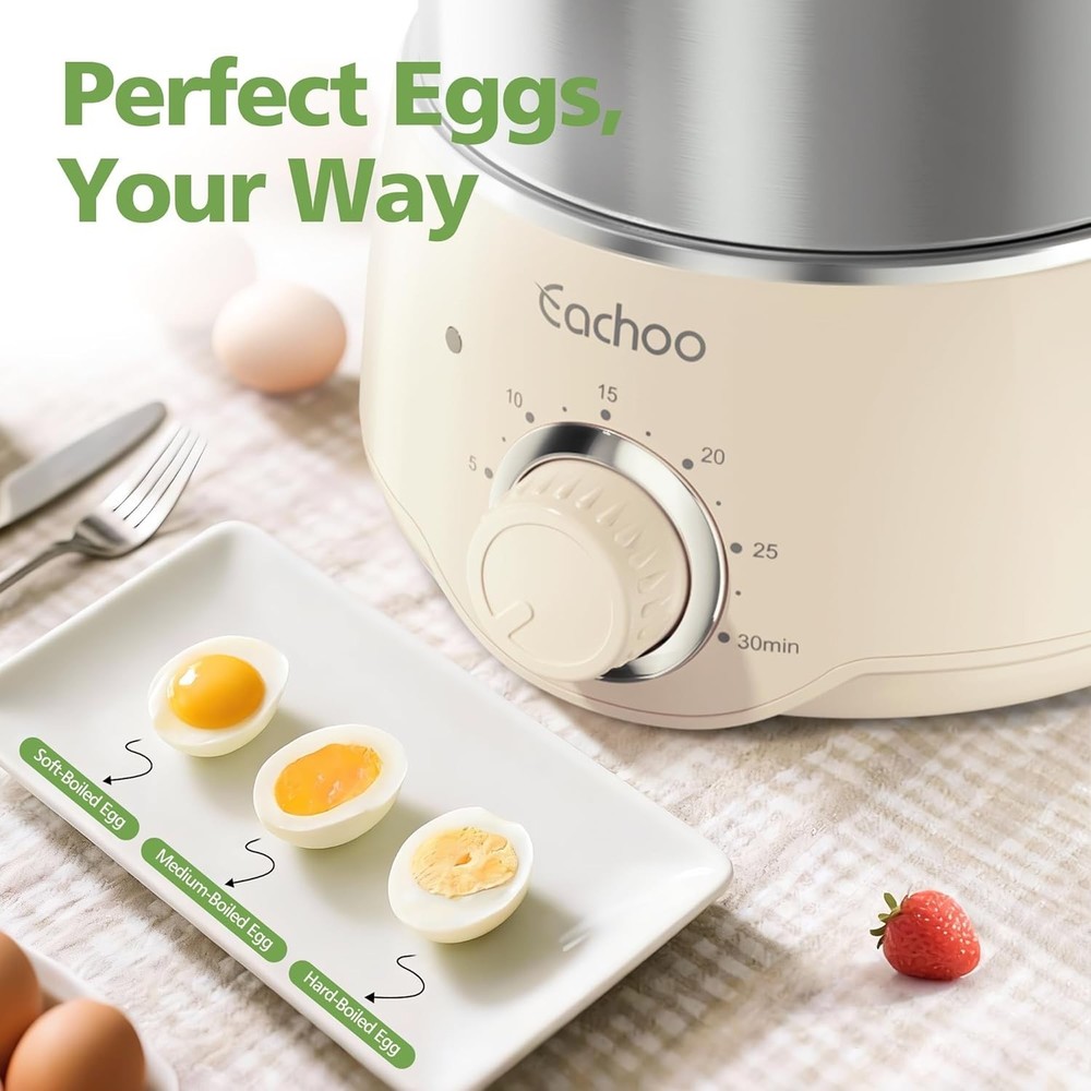 Efficient 14-Egg Cooker with Rapid Heating & Dishwasher Safe - Kitchen Essential