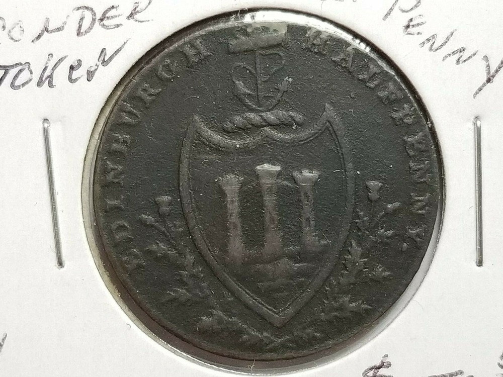 1790 Edenburgh Half Penny Conder Token