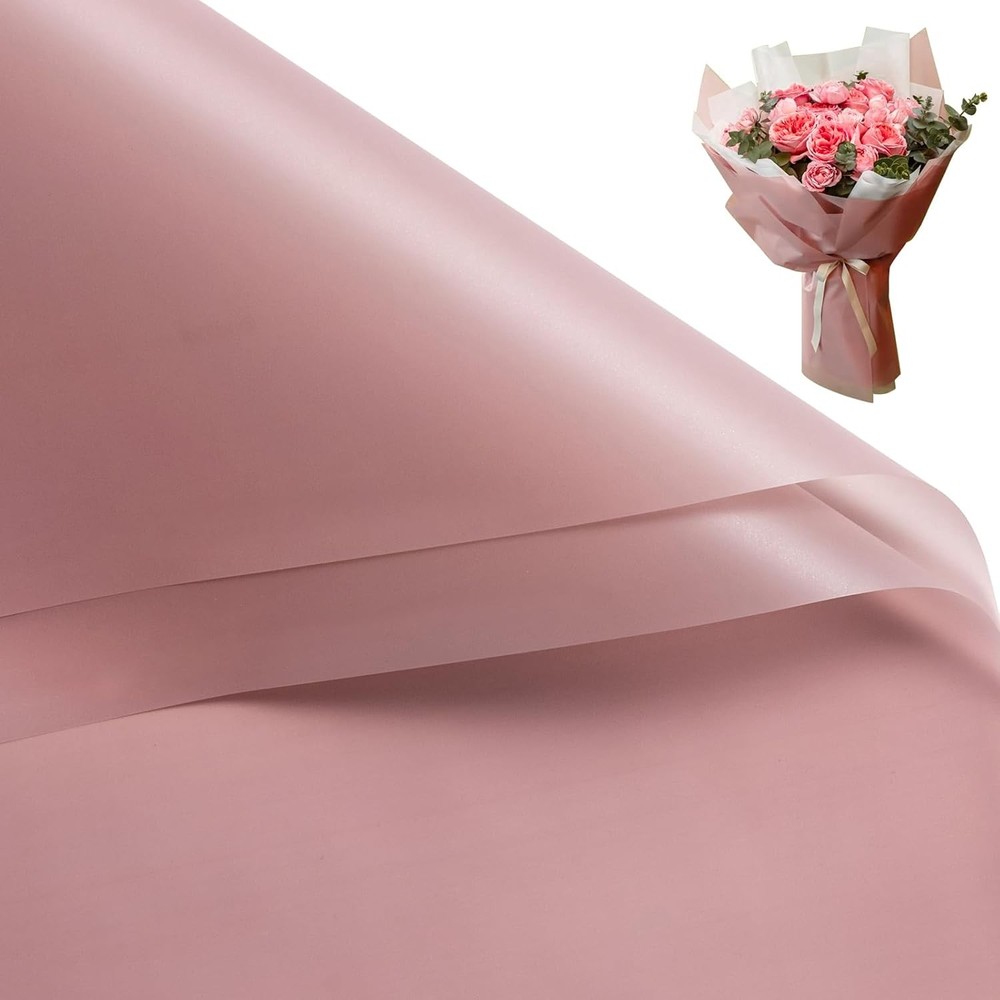 20 Sheets Flower Wrapping Paper - e Ceo Brown