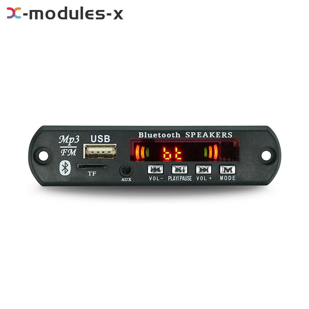Wireless Bluetooth 12V MP3 WMA Decoder Board Audio Module USB TF Radio + Battery