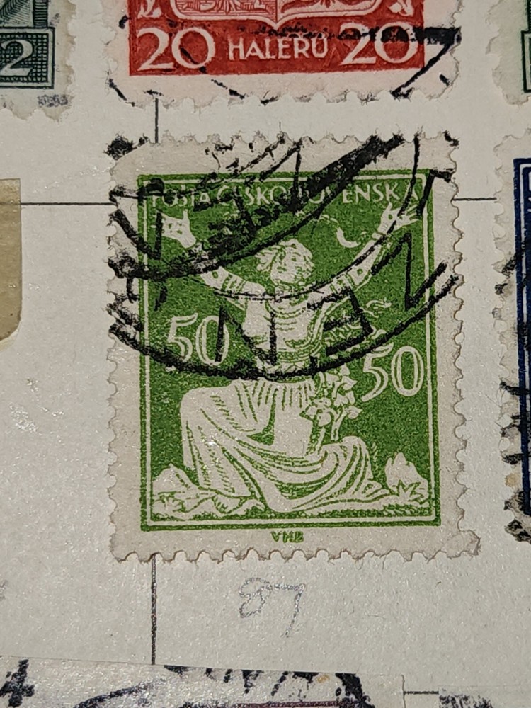 Foreign Ceskoslovenska 50c Stamp Used - #H189
