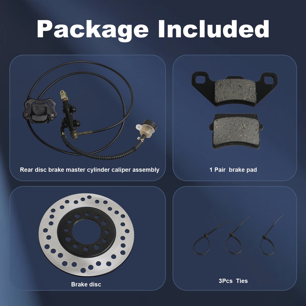 Rear Hydraulic Disc Brake Caliper System Pads Disk Rotor Set for Dune Buggy