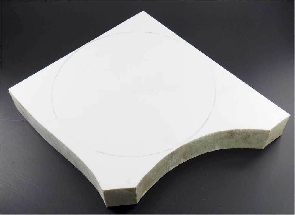 Ertalyte PET-P PLASTIC Solid Irregular Square Block 12-3/4" x 11-3/16" x 2"