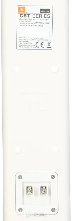 JBL CBT 50LA-1 Column Installation Speaker - White