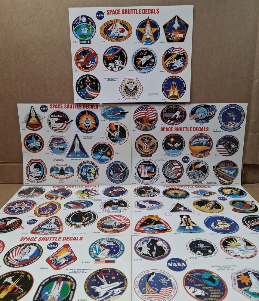 Vintage NASA Space Shuttle Decal Lot