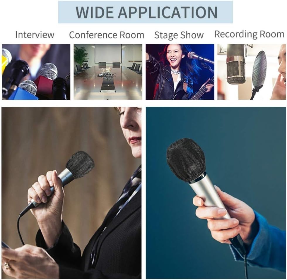 200 Pcs Disposable Microphone Covers - Non-Woven Windscreen for Performances