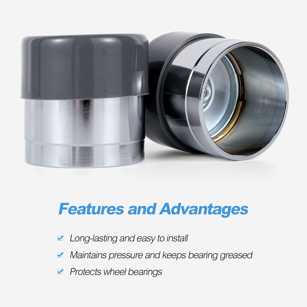 Buddy Bearing Protectors 1.98" with Cap & Bras – Grease Trailer Wheel Hub Set