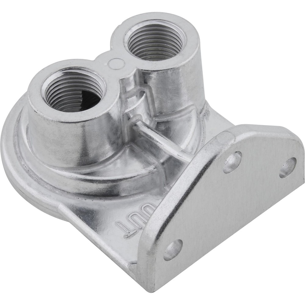 Single Remote Oil Filter Bracket, Vertical Outlet, 3/4-16 Thread