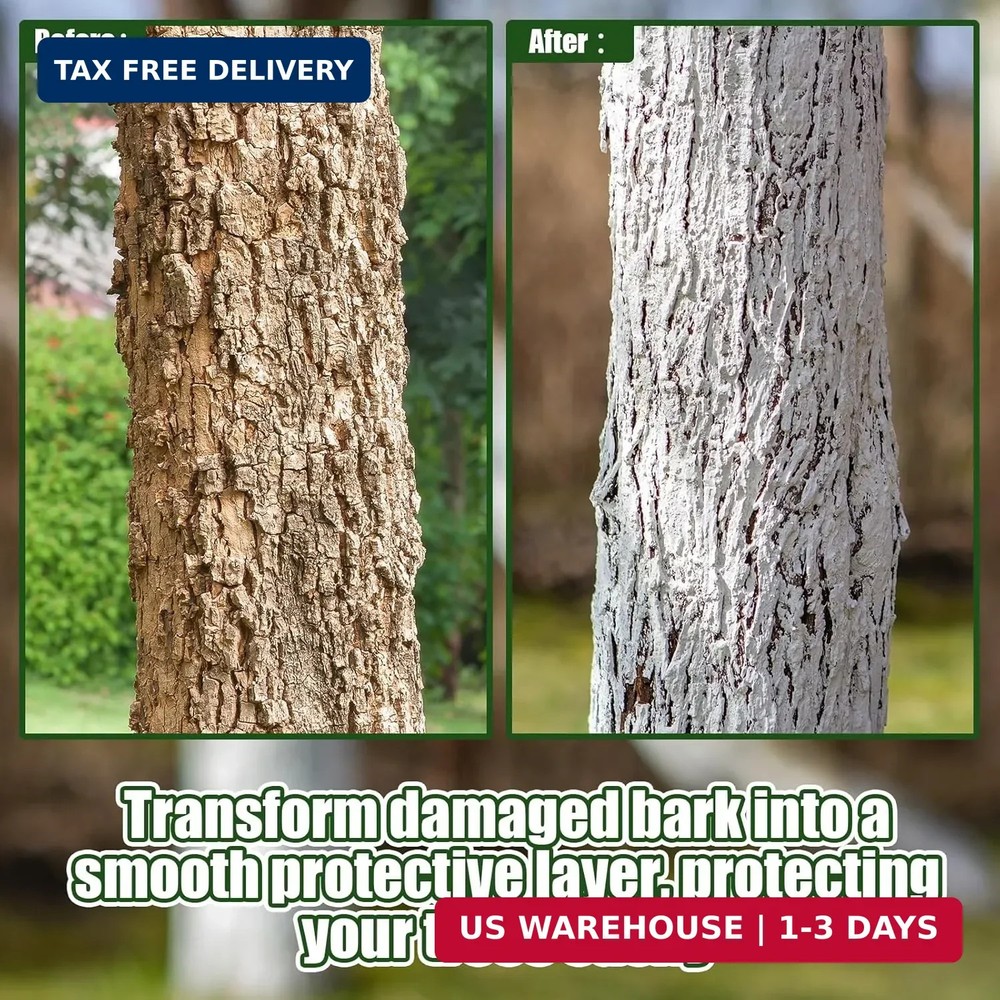 Kathfly Tree Paint Kit Tree Whitewash Trees Trunk Protection with Tinplate Conta