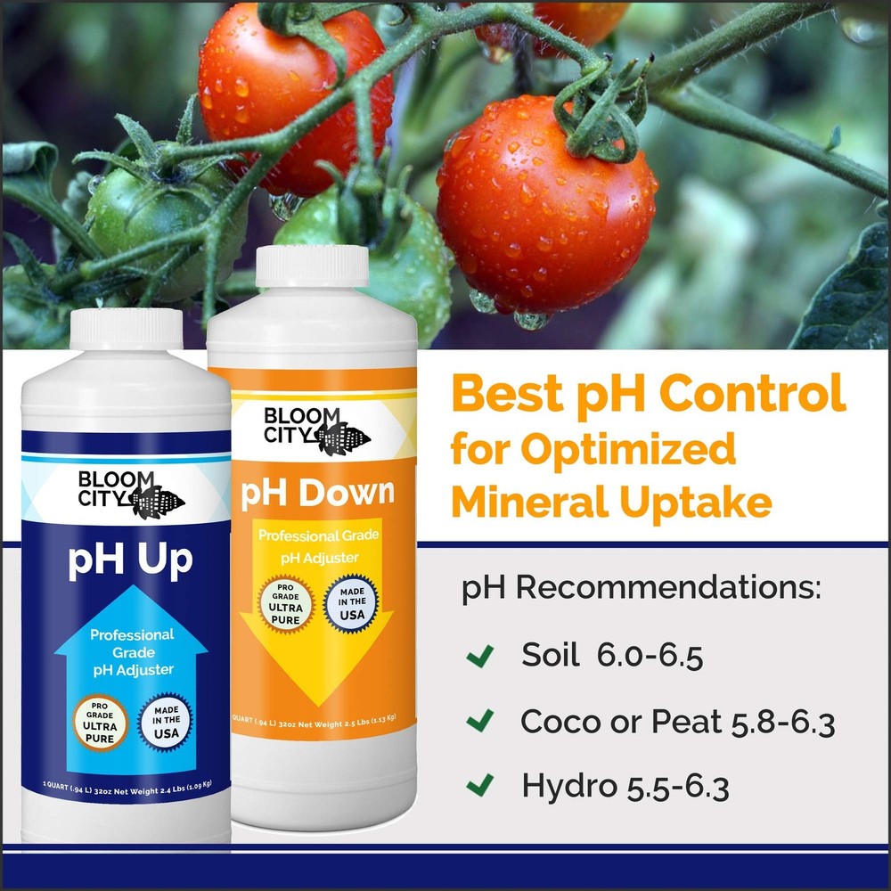 Bloom City Professional pH Up + Down Control Kit for Optimal Nutrient Uptake ...