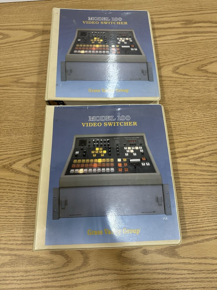 grass valley group model 100 video switcher Volume 1 & 2 System Manuals