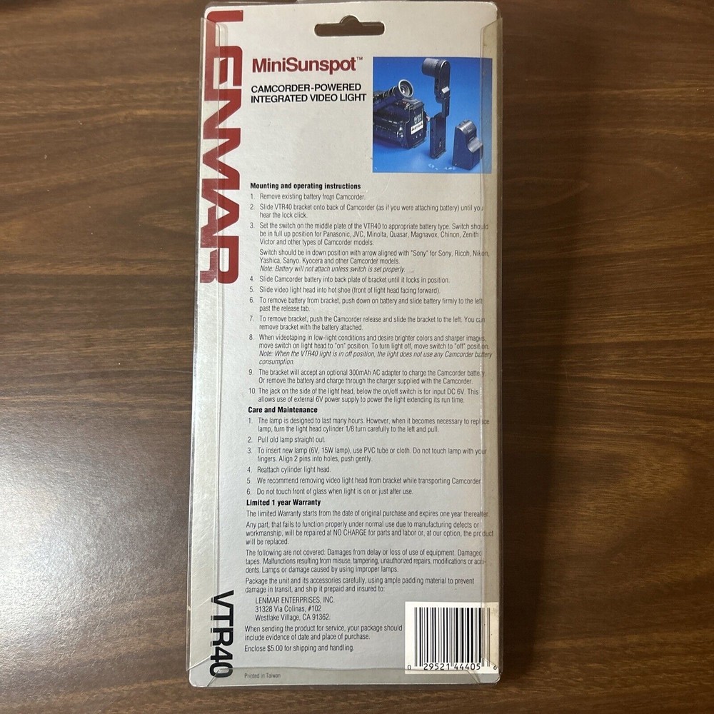 Mini Sunspot Camcorder-powered Integrated Video Light