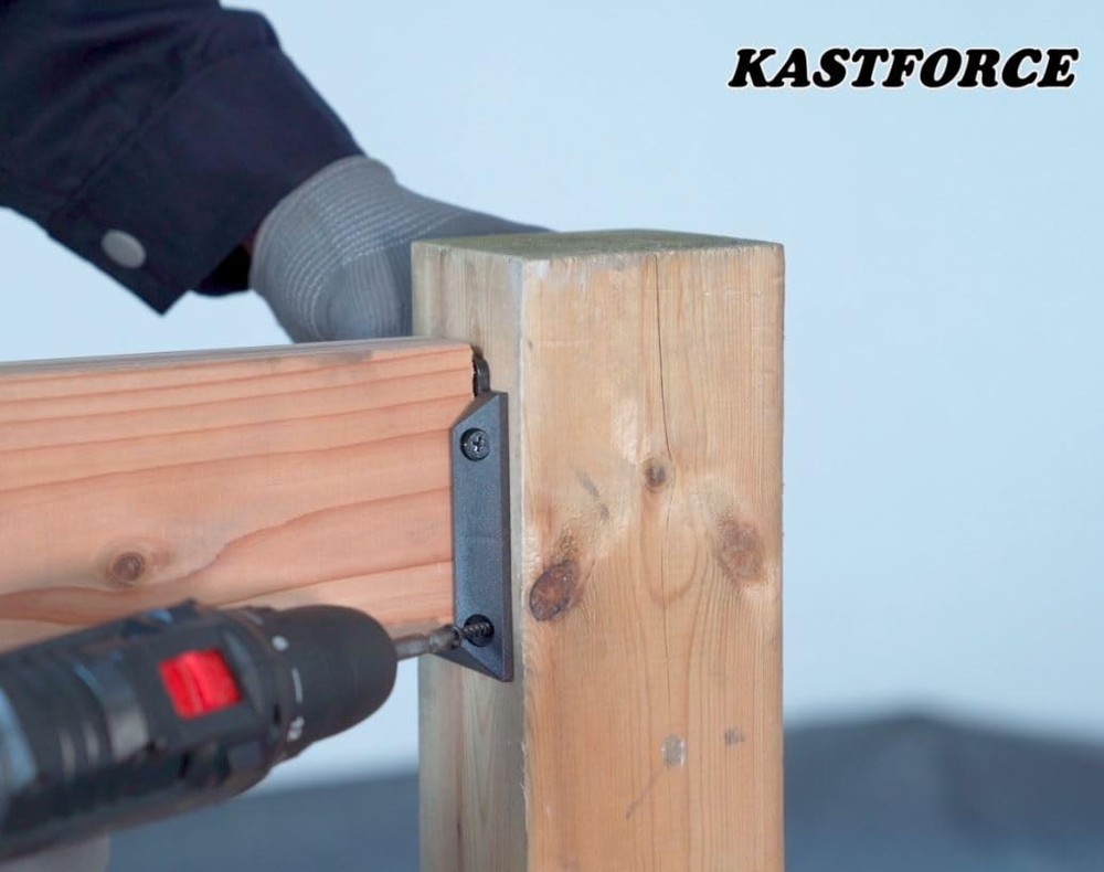 KASTFORCE 20pc Nylon Deck Railing Brackets Connectors with 160pcs RustFree Sc...
