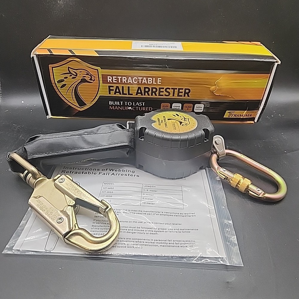 TRSMIMA Fall Protection Retractable Lanyard - 6FT Construction NEW