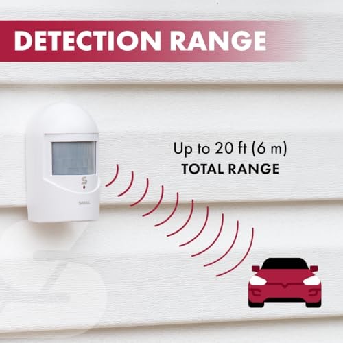 Sabre Driveway Alert, Wireless Motion Detector Sensor System with White