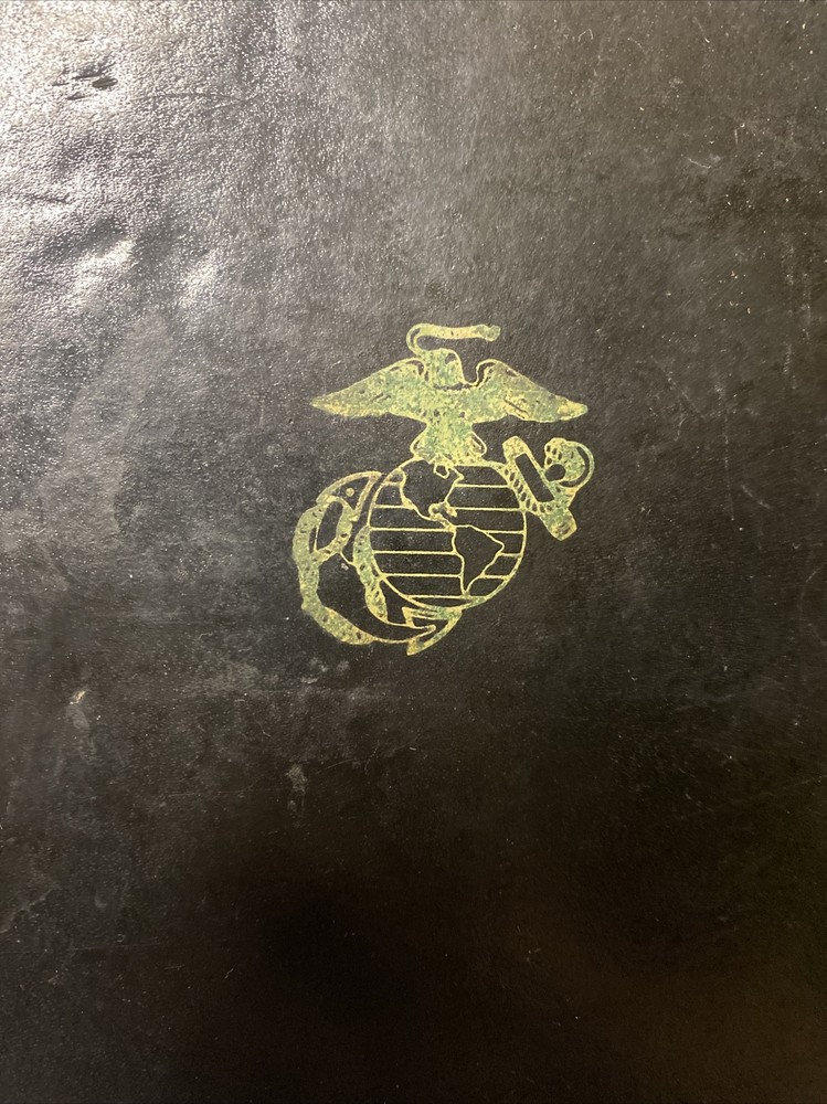 Vintage USMC Black Lock Box Ribbon Box