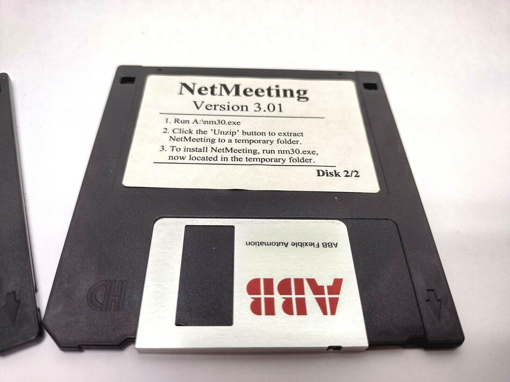 ABB NetMeeting Version 3.01 3.5 Inch Floppy 2 Disk Set