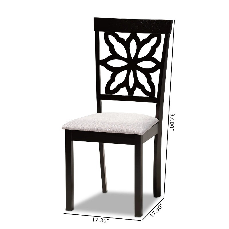 Baxton Studio Samwell Modern and Contemporary Grey Fabric Upholstered
