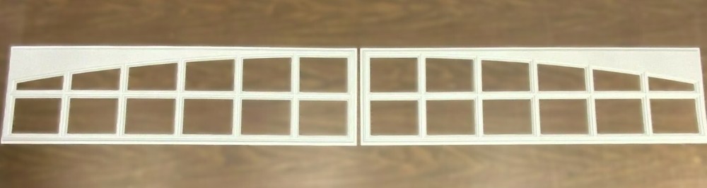 2 Amarr Cascade Replacement Inserts for Long Panel Amarr Garage Doors White