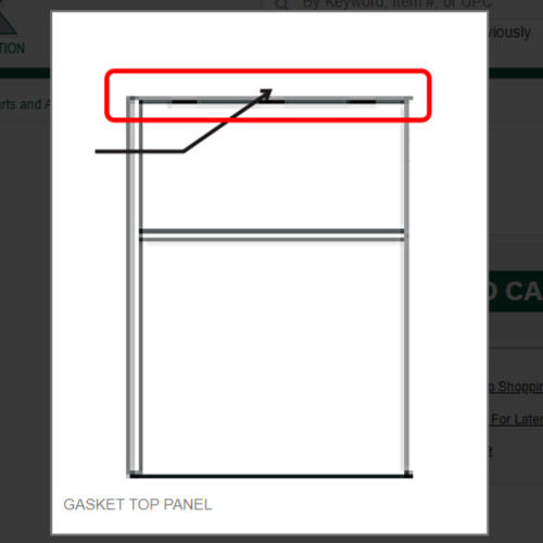 GASKET TOP PANEL  #1011448-15