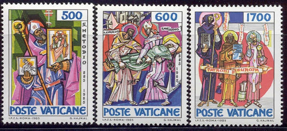 VATICAN - 1985 St Methodus #752-754 - VF MNH