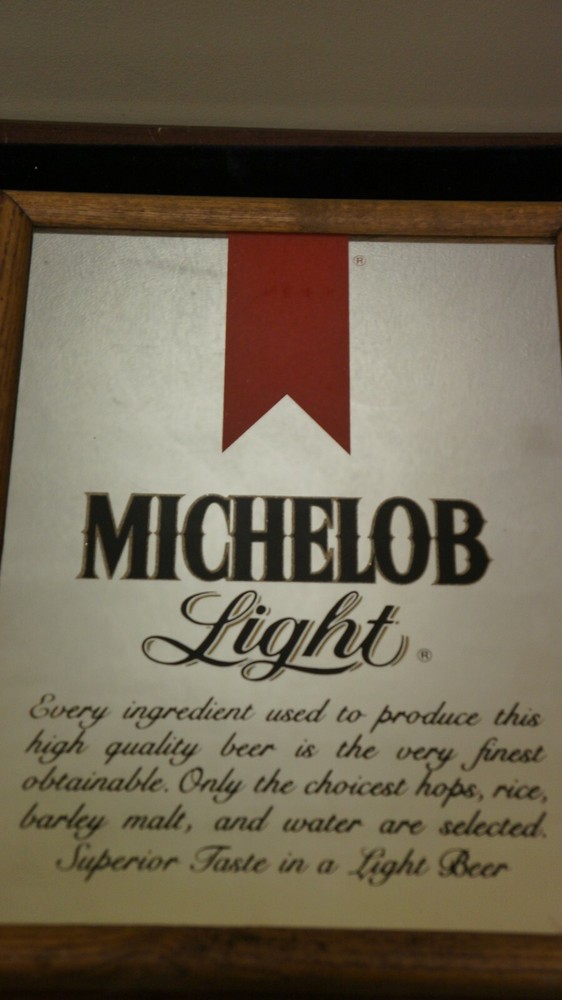 Michelob light mirror 10 x 13
