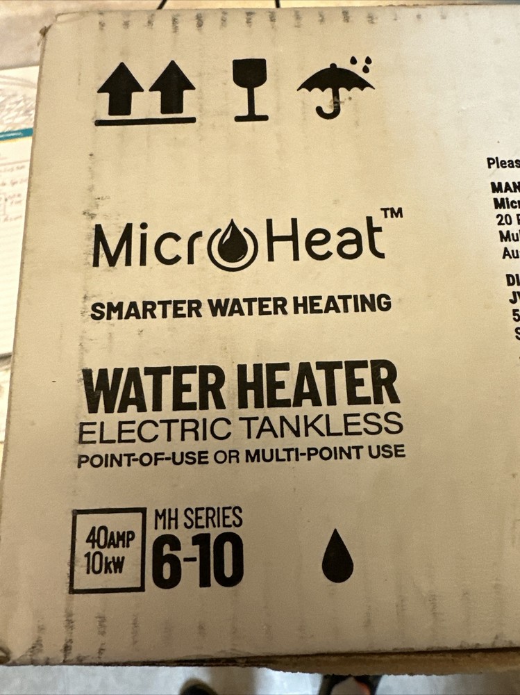 JVIS Micro-Heat MH SERIES 6-10 Smart Tankless Electric Water Heater 240V 40A
