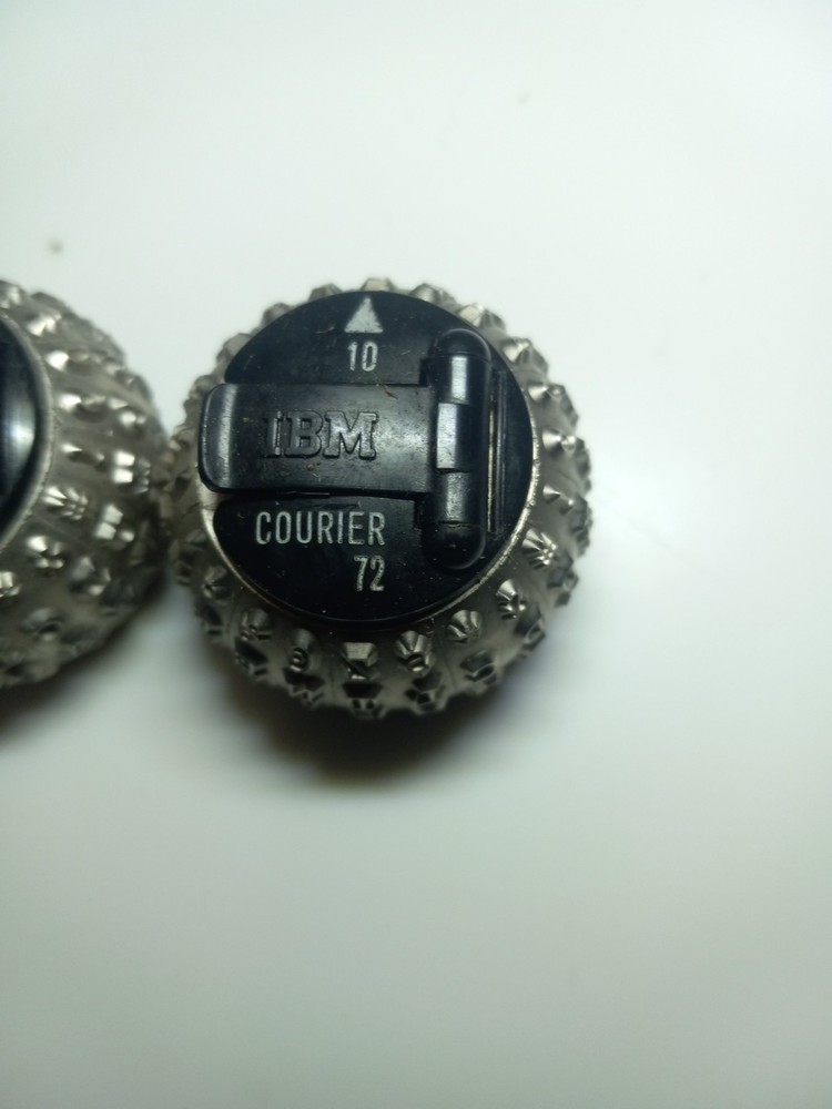 Set 3 IBM Font Ball Selectric Typewriter Script Courier 72