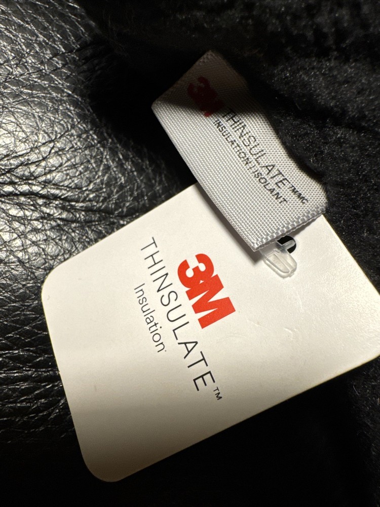 TEK GEAR~SMALL MEDIUM~Men's Black Thinsulate Microfleece Cuffed Gloves