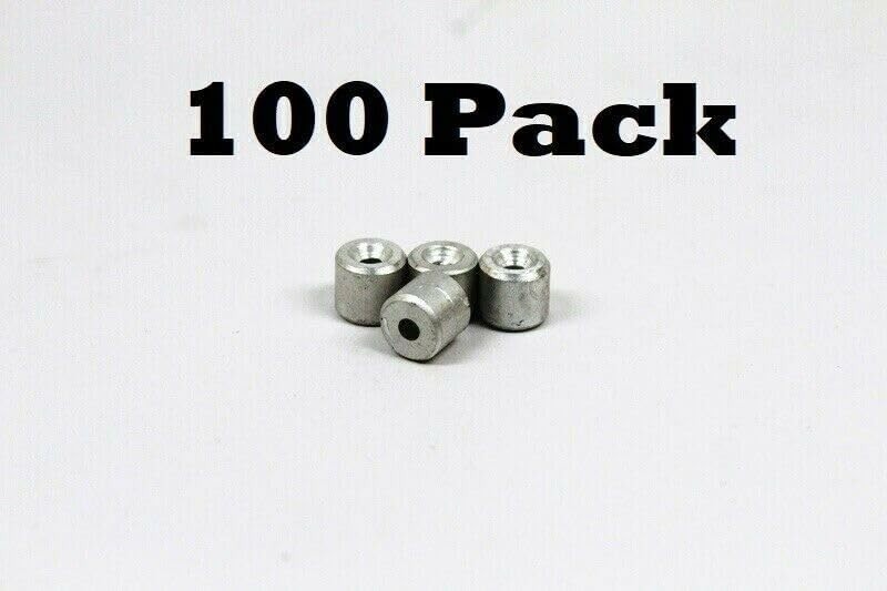 3/32 Aluminum Cable End Stop Buttons 100 Pack