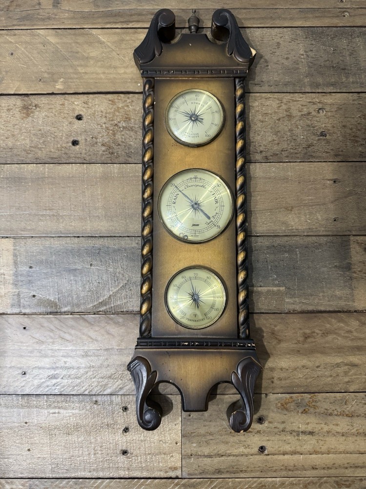 Vintage Jason Wall Weather Station Barometer