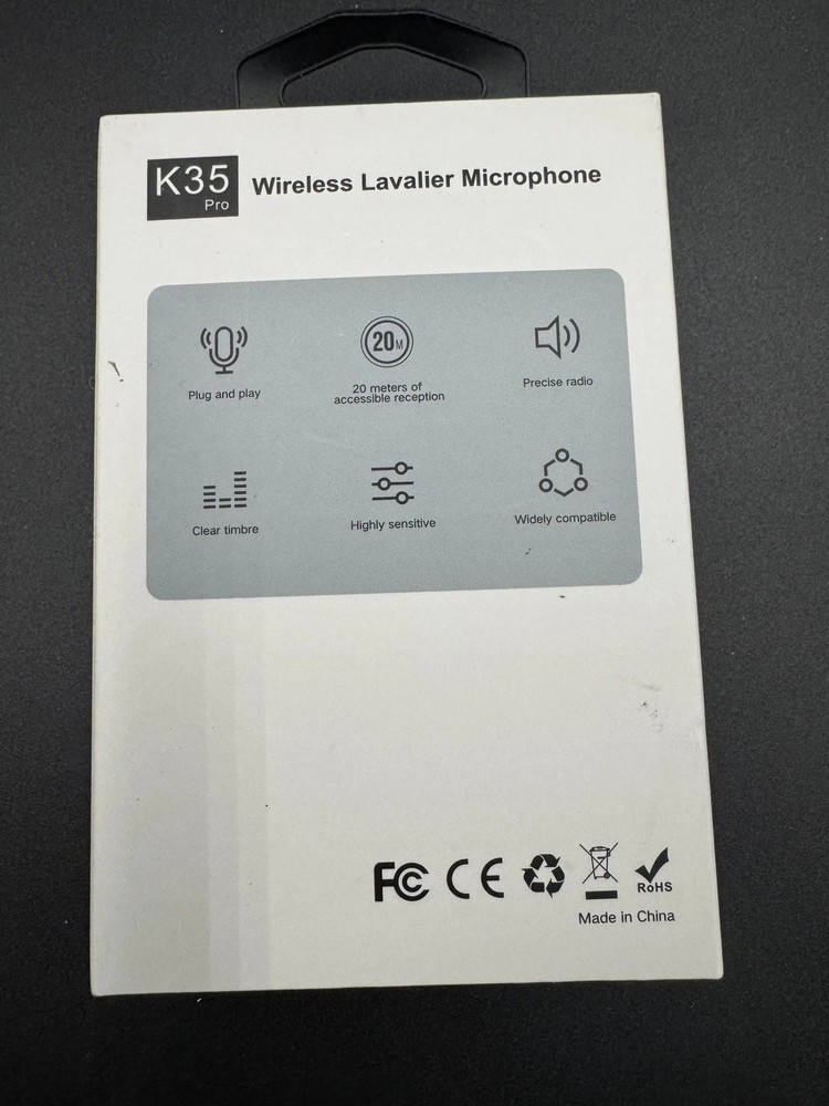 K35 | Wireless Lavalier Microphone for streaming, live shows.