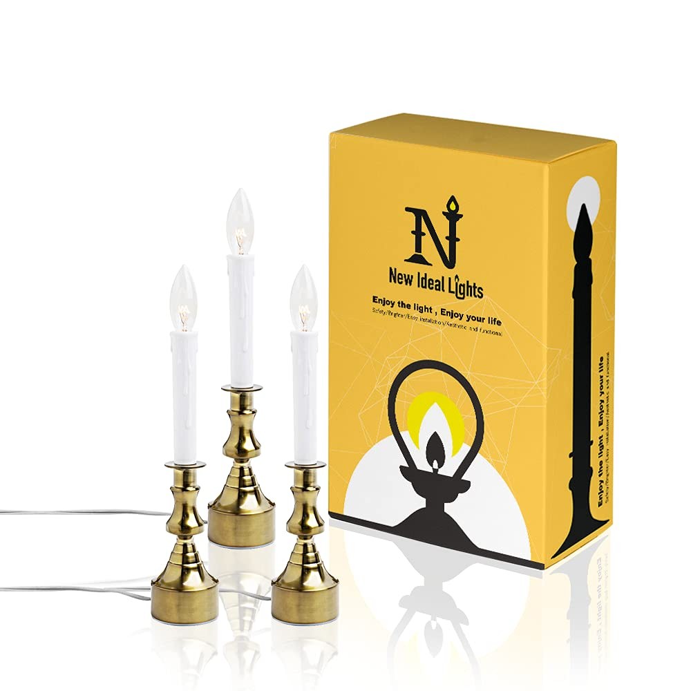 Ideal Lights Dimmable Window Candle Electric with Multi Timer IR Controller, Met