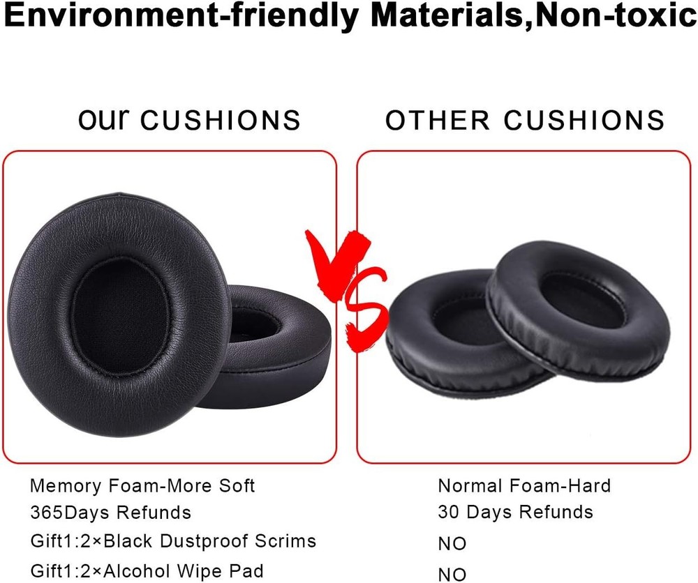OANM studio Replacement Ear Pads, Compatible Black, White, Blue, Red, Grey