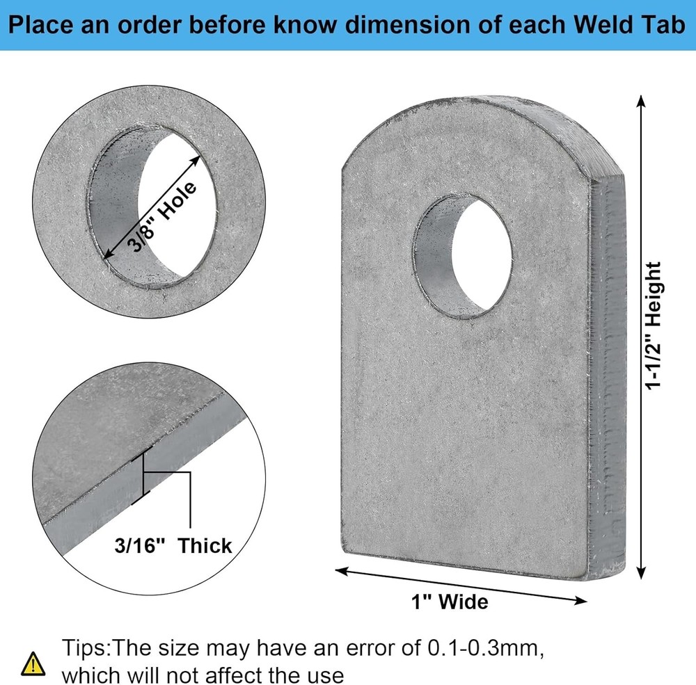 Weld on Tabs Steel Shock Basic Weld Tab Universal Weld on Tabs Flat Bottom Mo...