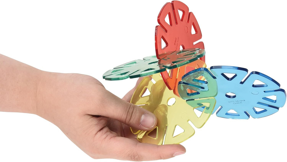 Constructa Interlocking Plastic Disc Toy Building Set, 50 Pieces