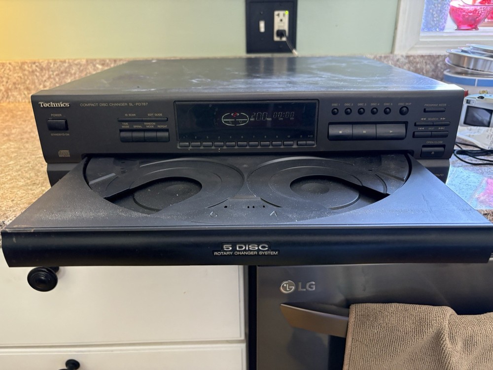 Technics SL-PD787 5 Disc Compact Disc Changer Rotary Changer System- WORKS!