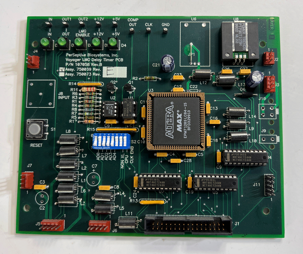 Perseptive Biosystems Voyager LMG Delay Timer PCB 107058 Rev. B