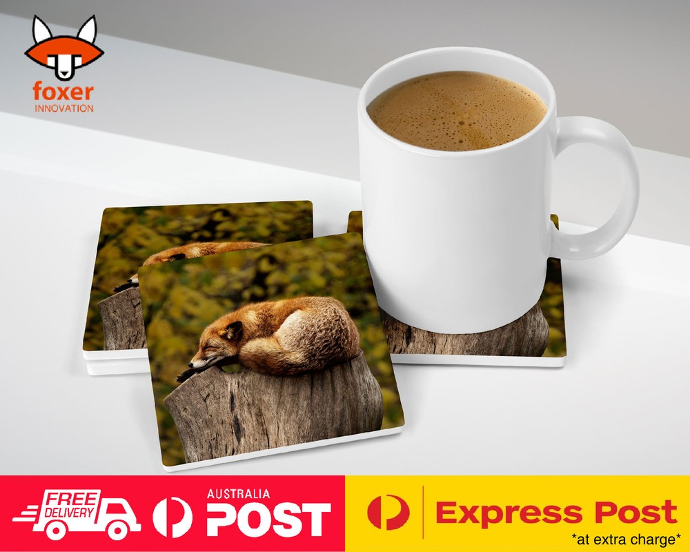 COASTER COFFEE DRINKING MAT|FOX SLEEPING 1