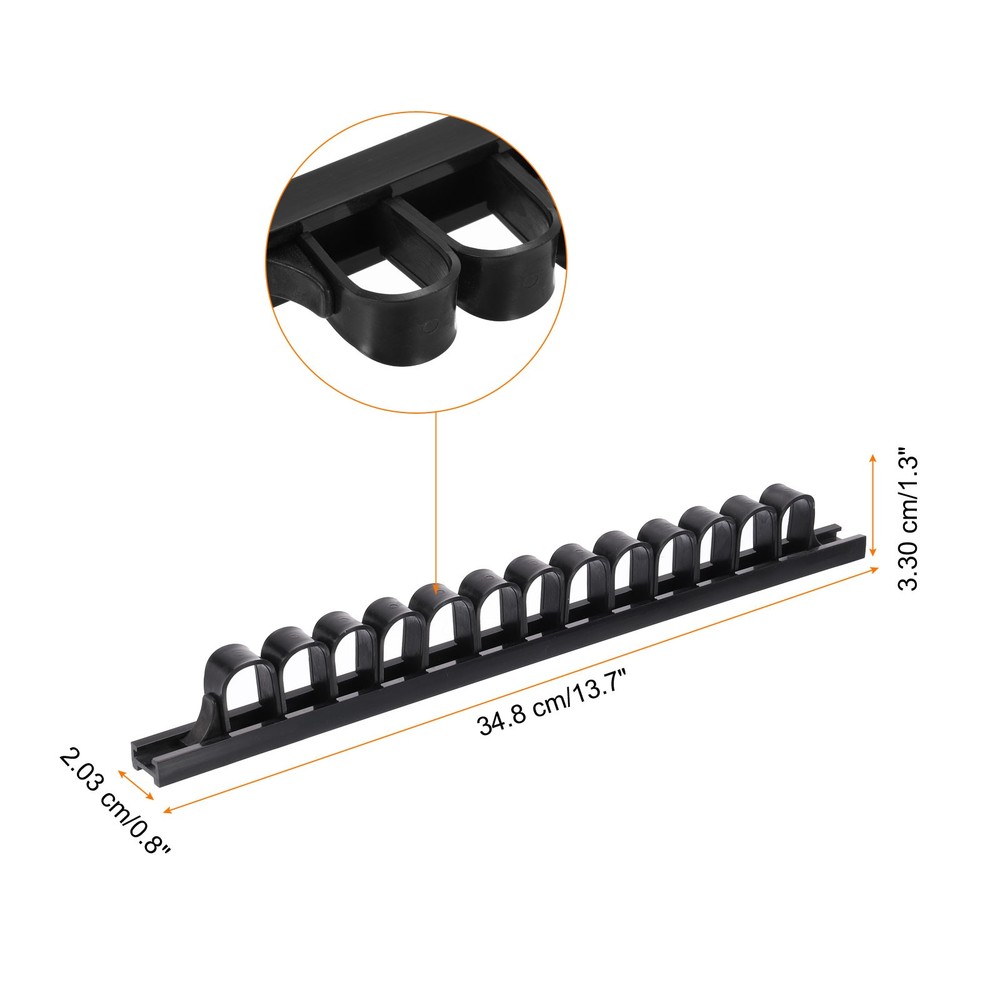 6pcs Tools Premium Wall Mount Screwdriver Organizer, Black