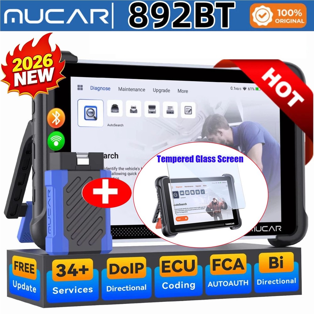 MUCAR 892BT Car Bidirectional OBD2 Scanner All System Diagnostic Tool Key Coding