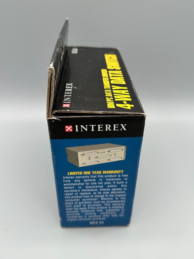 Interex IBM/PC Data Transfer Switch 4-Way Data Switch MDS-2A Open Box!