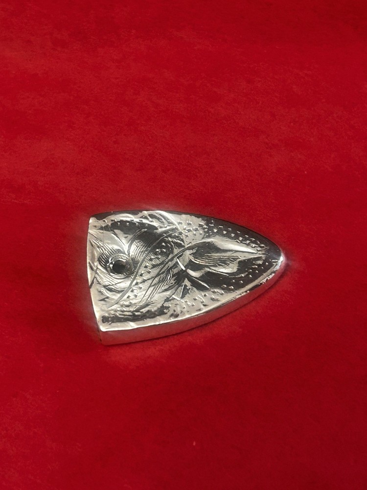925 Sterling Silver Engraved Western Belt Tip