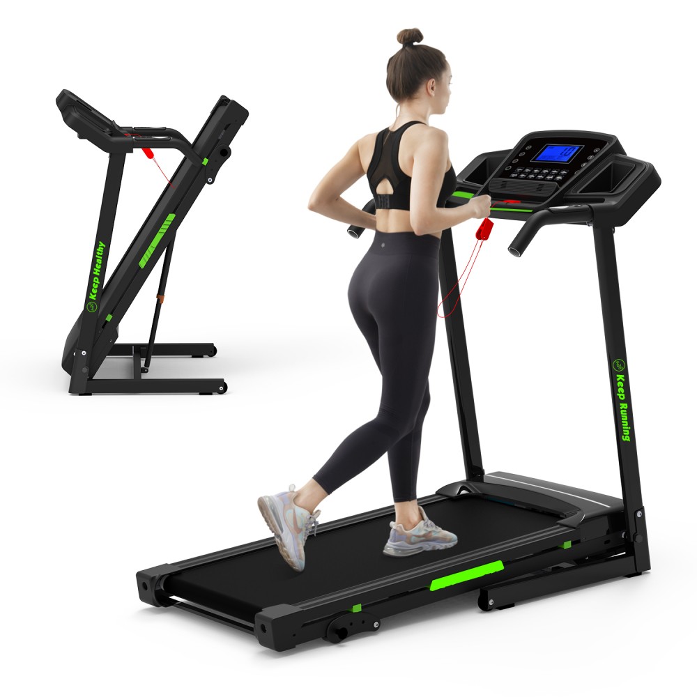 Folding Treadmill with Incline, 12 Programs, 3.5HP Motor, 330LBS Capacity