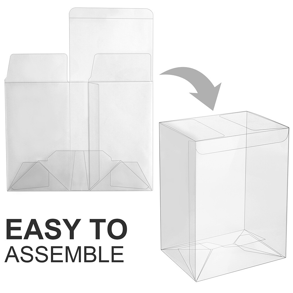 10x Pop Protector Case for 4'' Funko Pop Figures Plastic Display Box Locking Tab