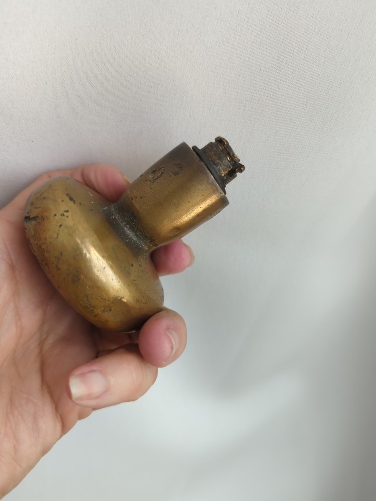 Antique Bronze pull front door knob Heavy **UNTESTED :-)**