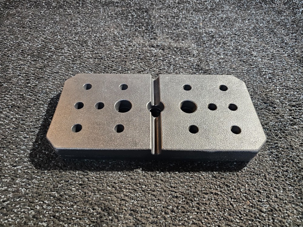 Vinyl Rectangle Weight Plate 12 LBS 15" L x 7.5" Stackable, Black