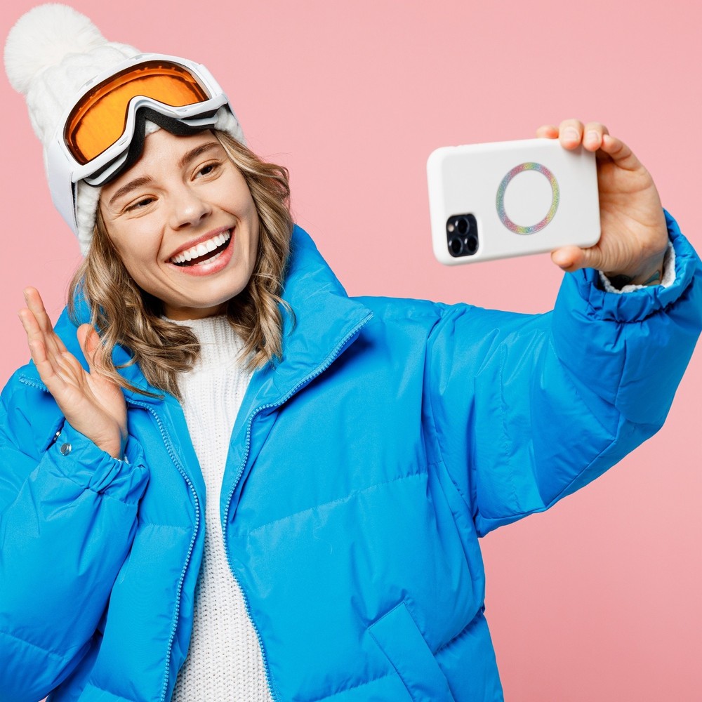 4Pcs Magnetic Adapter Ring, Magnetic Wireless Charger Conversion Kit, White