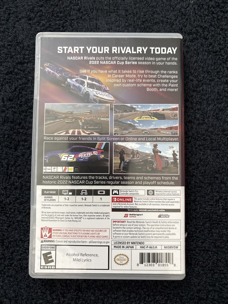 CASE ONLY - Nintendo Switch NASCAR Rivals